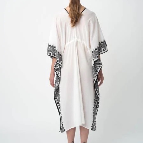 Leila Ligougne Black Border Caftan- The Daphne - Picture 3 of 6